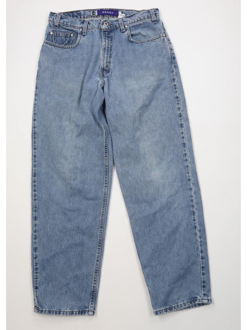 Vintage 90s Levis Silvertab Mens 33x32 Faded Baggy Fit Denim Jeans Blue USA - Picture 1 of 14